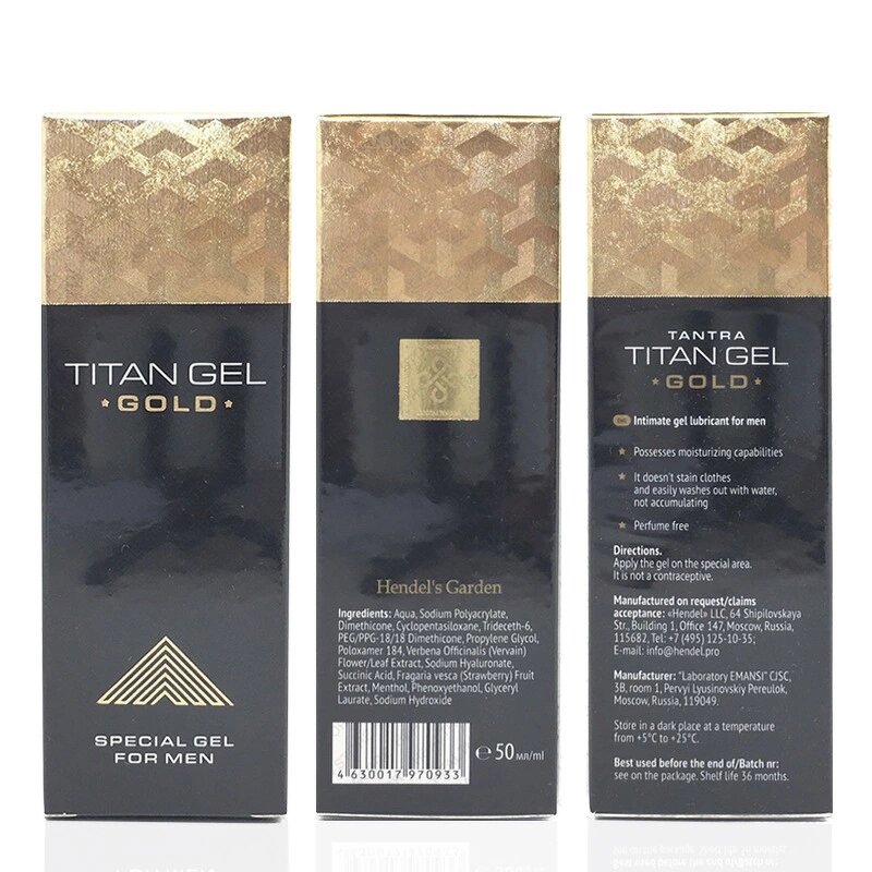 TITAN GEL Penis Massage Cream Manufacturer - Gold Edition Natural Mid Formula