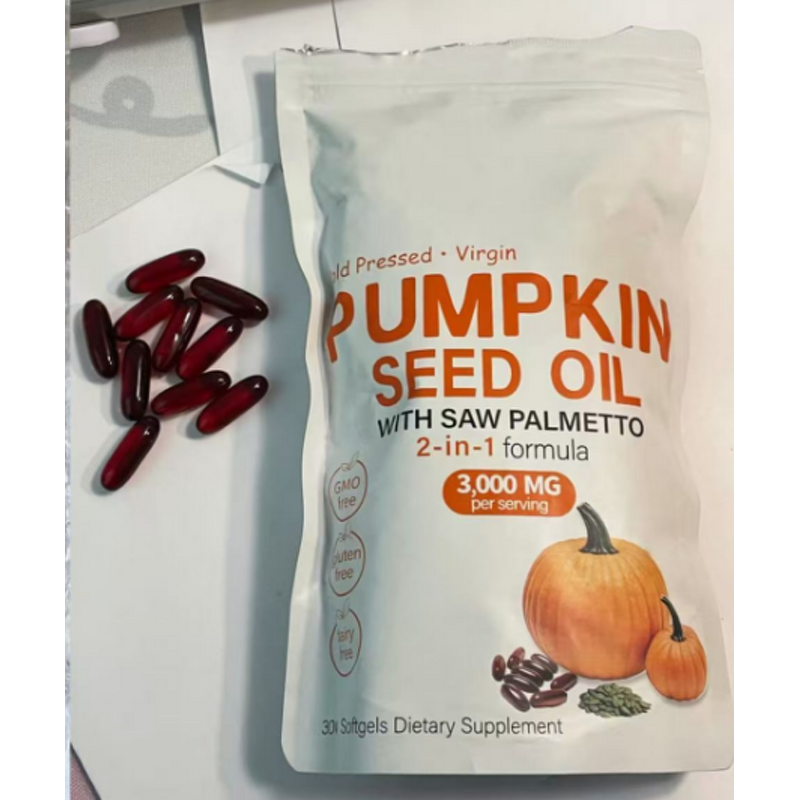 Pumpkin Seed Oil Softgel Capsules Manufacturer - 3000mg Vegan Dietary Supplement for Prostate Health