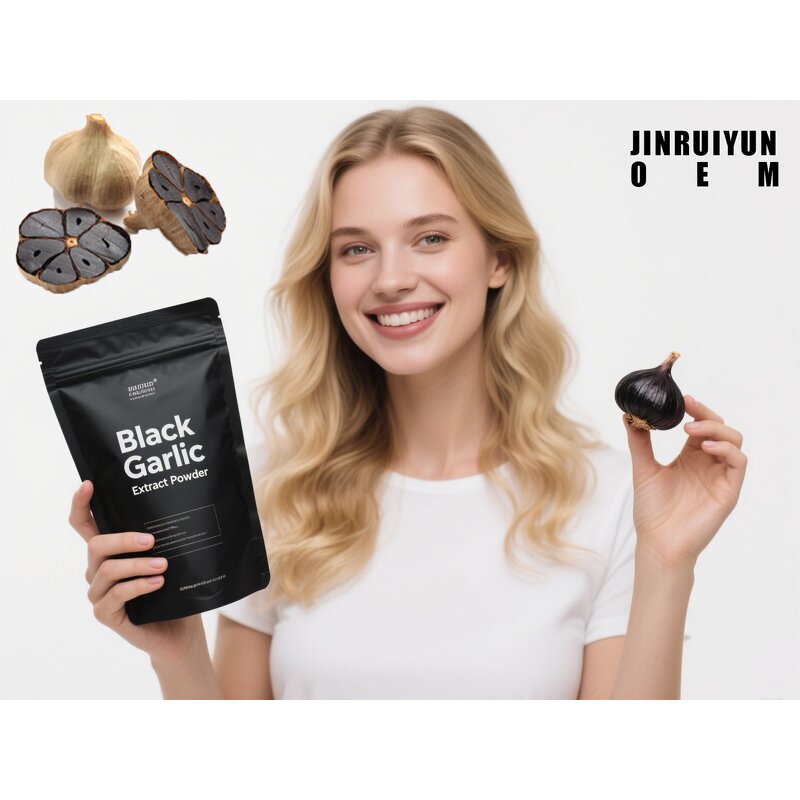Black Garlic Extract Powder Manufacturer - 1% to 3% Polyphenols, Herbal Extract in Vacuum Packaging