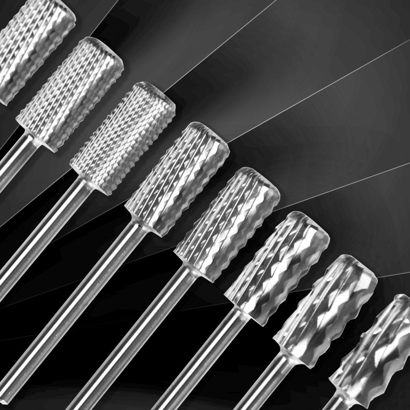 Nail Drill Bits Supplier - 2021 New Silver Carbide Manicure Bits with Dust Proof Design