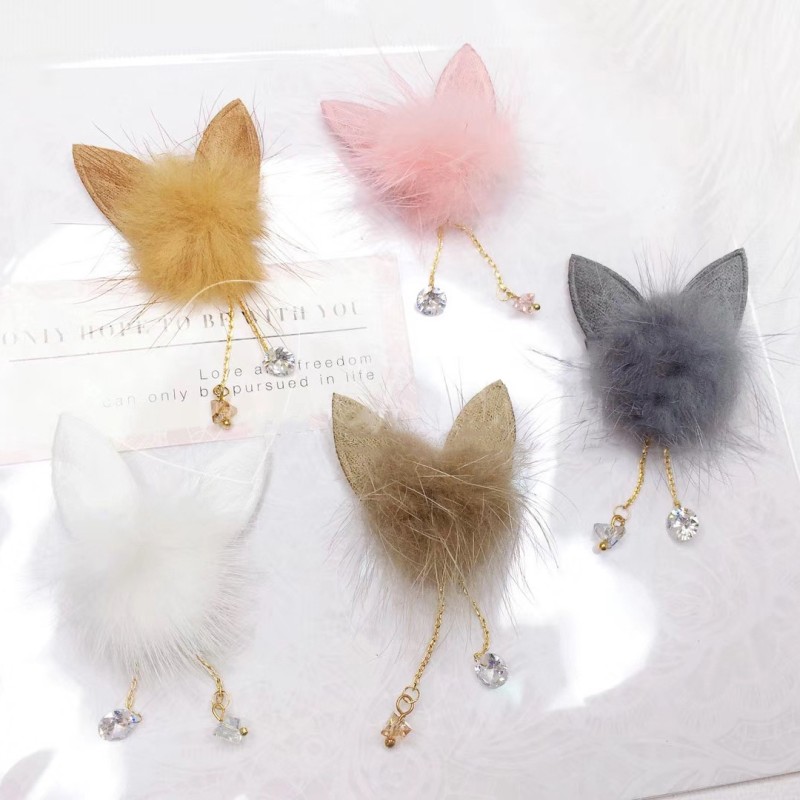 3D Mink Ball Nail Decoration Manufacturer - Newest Fashion Colorful Hat Shape with Rabbit
