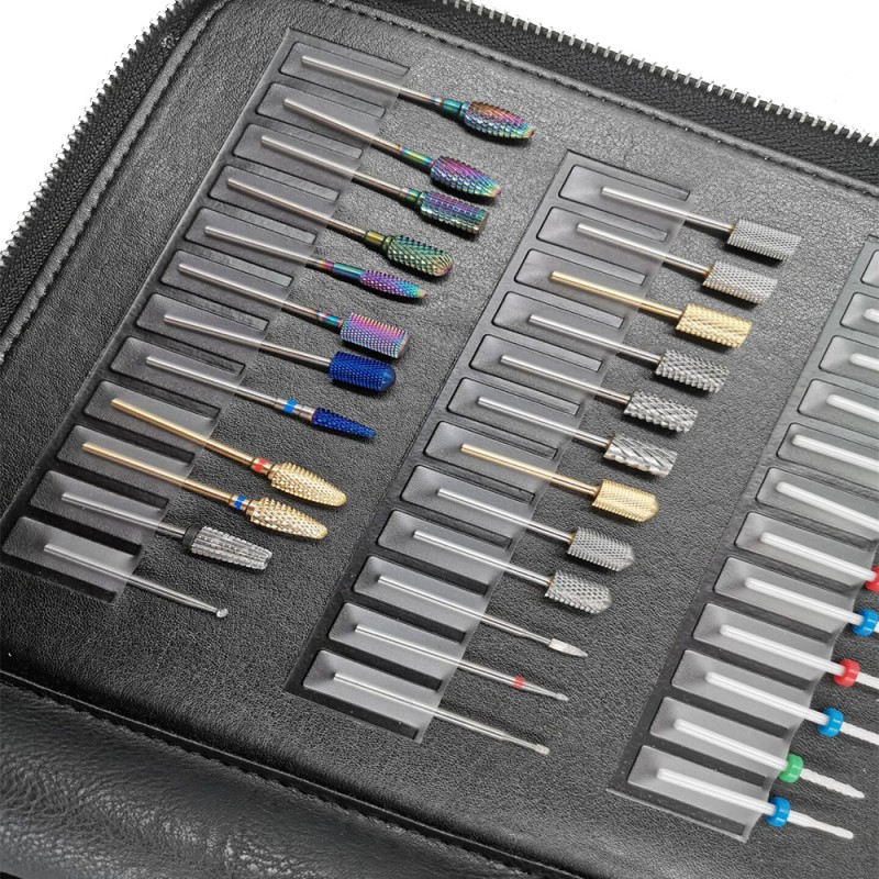 Ceramic Nail Drill Bit Set Factory - Hot Sale 72 Pcs Tungsten Carbide Bits with Display Shelf