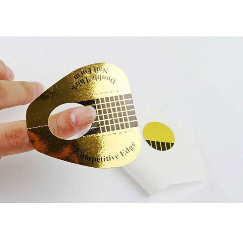 Clear Nail Forms Supplier - Reusable Paper Gold Price for Acrylic Nails Extension Tips