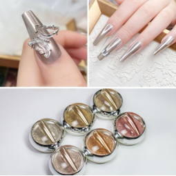 Chrome Nail Powder Supplier - Manicure Salon 0.5g/jar Solid Mirror Polish Powder Finest