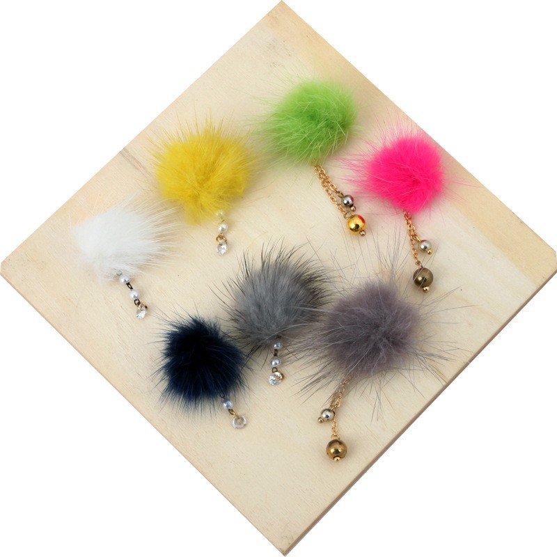3D Mink Ball Nail Decoration Manufacturer - Newest Fashion Colorful Hat Shape with Rabbit