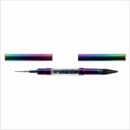 Nail Art Dotting Pen Manufacturer - Double Head Acrylic Handle Nail Wax Brush with Gradient
