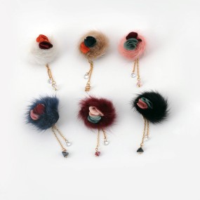 3D Mink Ball Nail Decoration Manufacturer - Newest Fashion Colorful Hat Shape with Rabbit