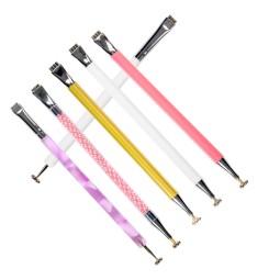 Nail Art Magnet Pen Factory - Double Head Cat Eye Magnet Flower Dotting Pen Magic Line Tool