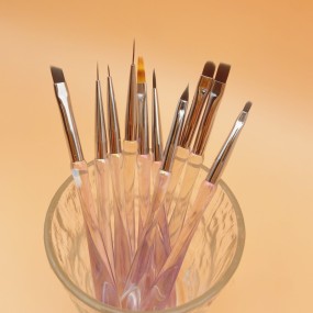 Acrylic Nail Brush Factory - New Arrival Wood Handle Thin Line Professional Painting Brush