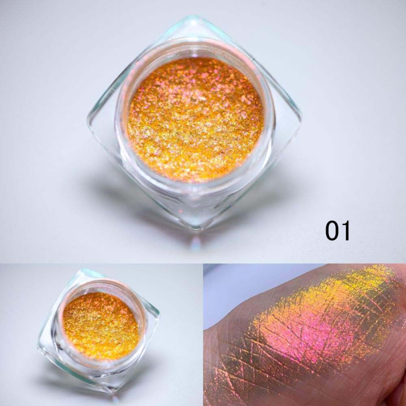 Chameleon Nail Powder Manufacturer - Wholesale Iridescent Neon Color-Changing Aurora Powder