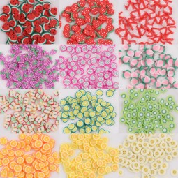 Nail Polish Stickers Supplier - Hot Sale 12 Design 3d Colorful Mixed Fruits Nail Stickers