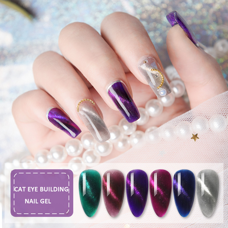 Cat Eye Extension Gel Supplier - Hot Sell 6 Colors Concentrated Finish Salon UV Polish Glue