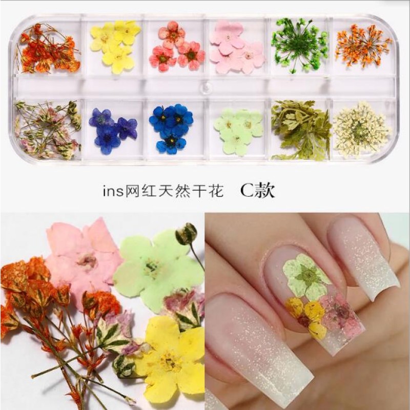 Dry Flower Nail Stickers Factory - Professional Good Quality Natural 3D Dried Flowers Decals