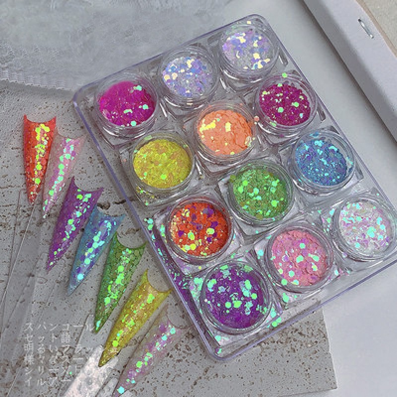 Holographic Nail Stickers Factory - New 5D Hot Stamping Ultra-thin Hollow Glitter Sequins