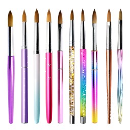 Acrylic Nail Brush Supplier - Professional Custom Handle Kolinsky Acrylic Nail Brush Set