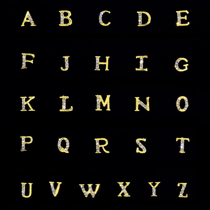 3D Nail Charms Manufacturer - 24Grid/Box Luxury Famous Brand Jewelry Designer Crown Metal