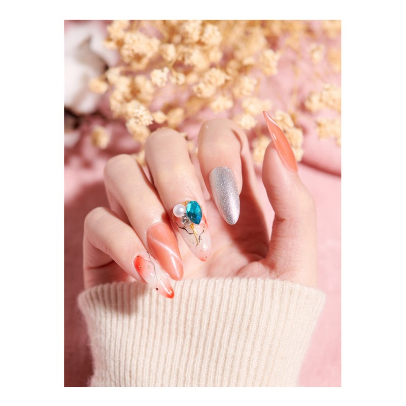 Nail Art Decals Set Factory - Best Sale 6 Designs Diamond Jewelry 3D 12 Grid Mix Rhinestone