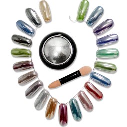 Holographic Nail Powder Supplier - Professional Chrome Magic Mirror Powder Set Bulk for Salon