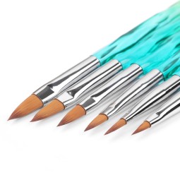 Nail Art Brush Pen Manufacturer - Crystal Carving Flower Acrylic Handle UV Gel Painting Pen