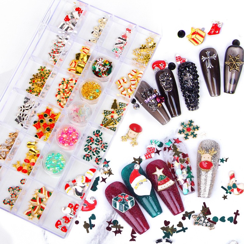 3D Nail Decoration Supplier - High Quality Skull Rhinestone Diamond Stickers Metal Crystal
