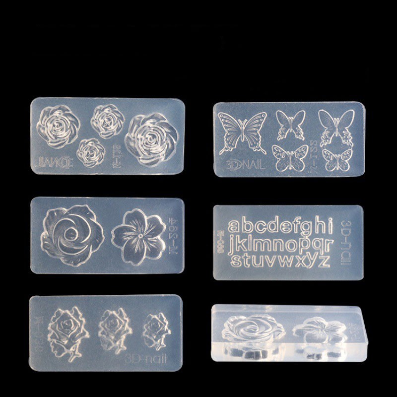 Silicone Nail Mold Supplier - Mini 3d Bow and Angle Wings Pattern Mold for Diy Nail Art