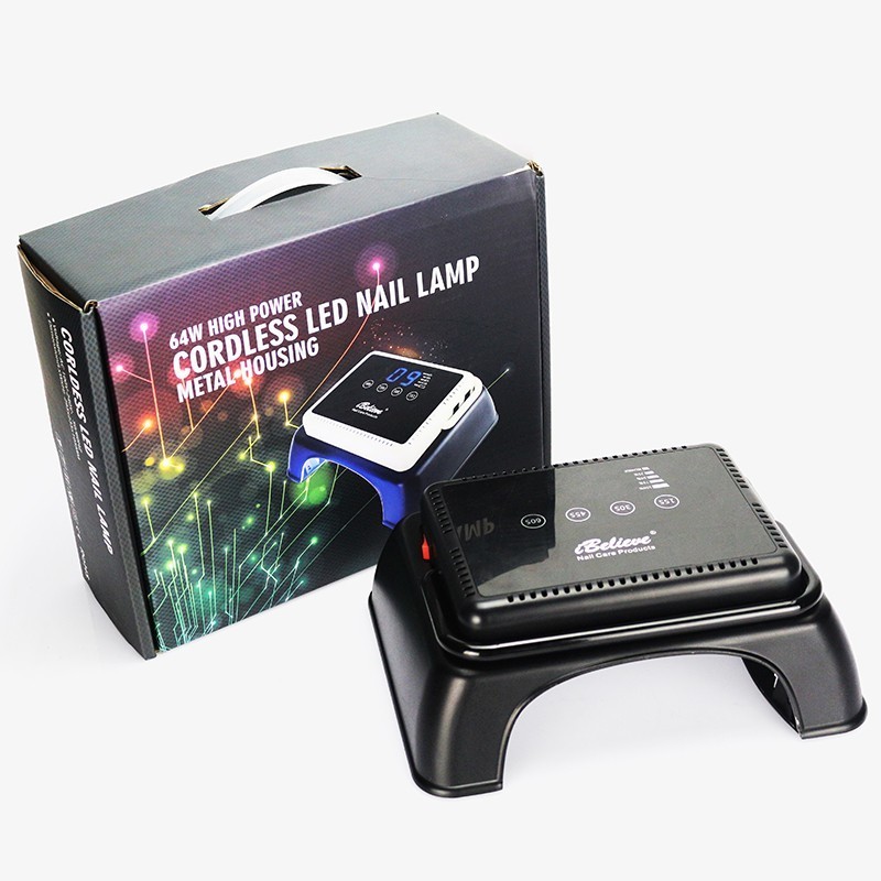 Wireless UV Nail Lamp Supplier - Model TP83 Ibelieve Rechargeable Black Color Dryer Lamp