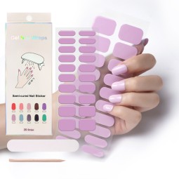 Nail Wraps Manufacturer - Custom Non-Toxic Glitter Semi Cured Gel Sticker Need Dry Lamp