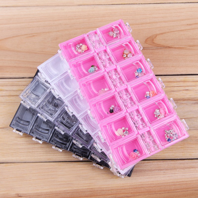Nail Diamond Storage Box Factory - Wholesale 12 Grid Empty Jewelry Diamond Tips Boxes