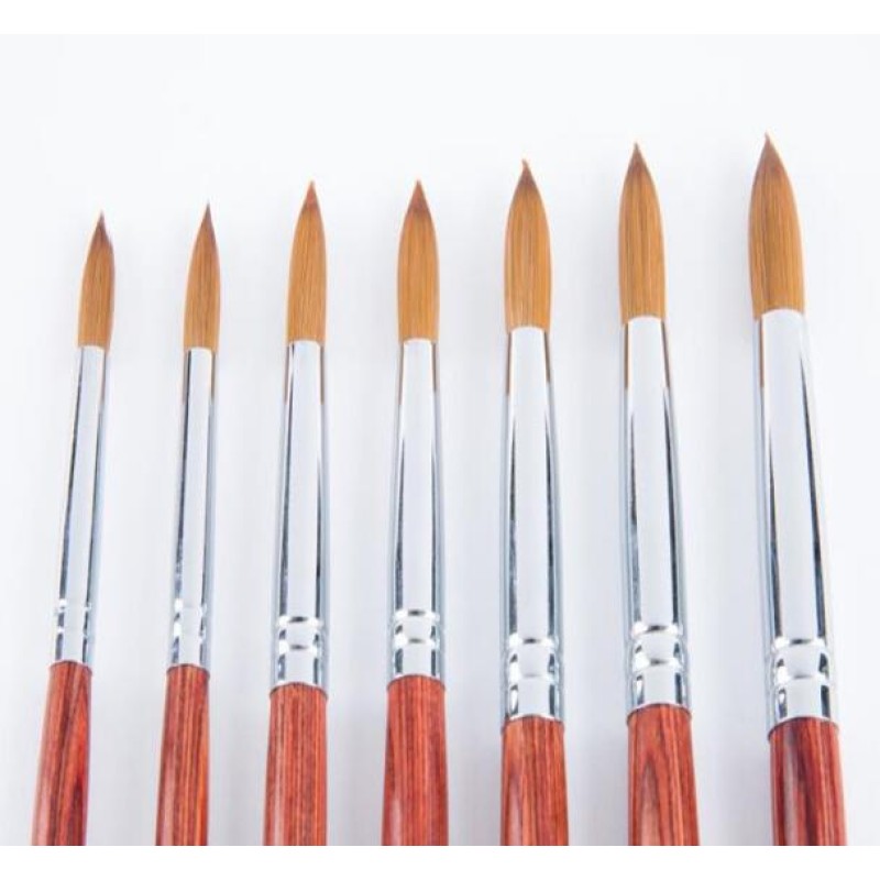 Kolinsky Acrylic Nail Brush Manufacturer - Wooden Handle Glitter Germany Pure Kolinsky Brush