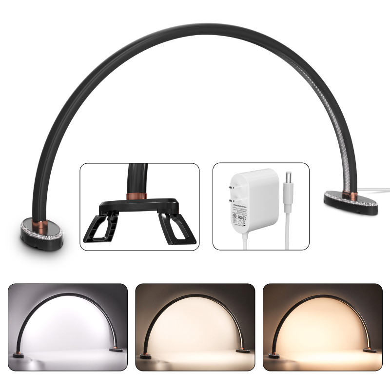 Half-Moon LED Arch Lamp Supplier - Newest Mini Medium Big Three-Color Infinitely Table Lamp