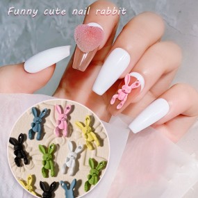 Children Nail Sticker Manufacturer - Hot Design 2pcs/Bag Lovely Rabbit Anime Decoration