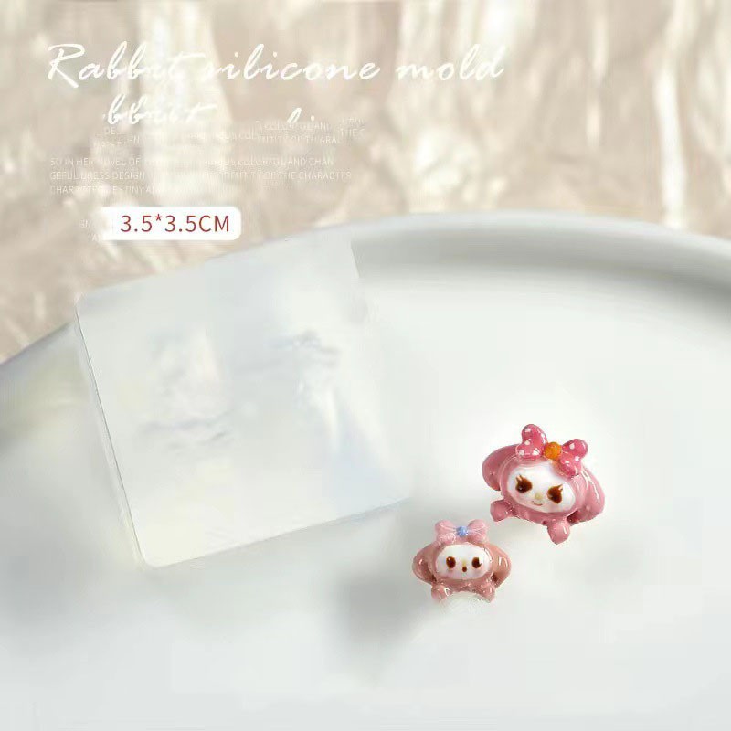 Silicone Nail Mold Supplier - Mini 3d Bow and Angle Wings Pattern Mold for Diy Nail Art