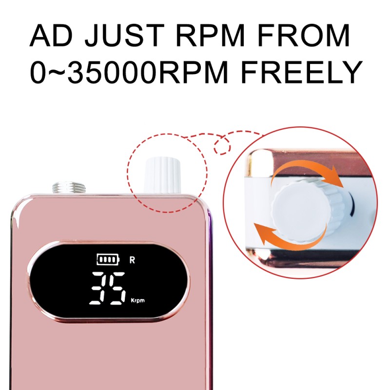 Electric Nail Drill Supplier - 35000 Rpm Custom Logo Cordless Rechargeable E File Stock