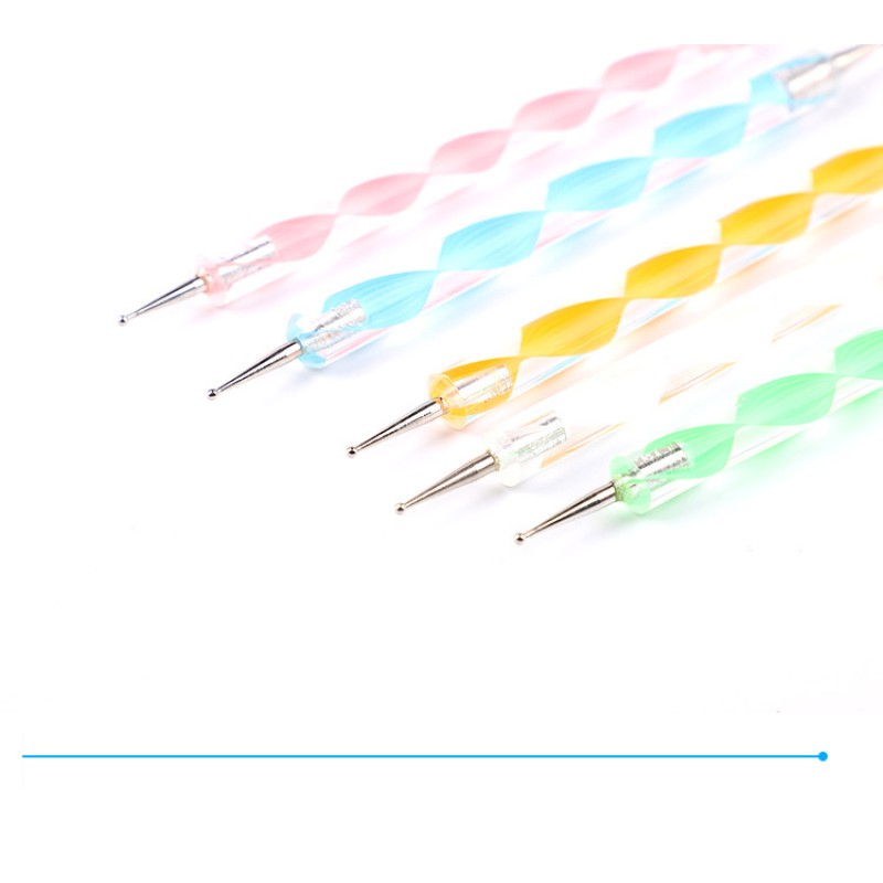 Nail Art Pen Set Supplier - High Quality Crystal Handle DIY Graffiti Flower Dotting Pen