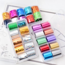 Foil Nail Sticker Supplier - 10pcs/set Special Design Glitter Stars Glue Professional