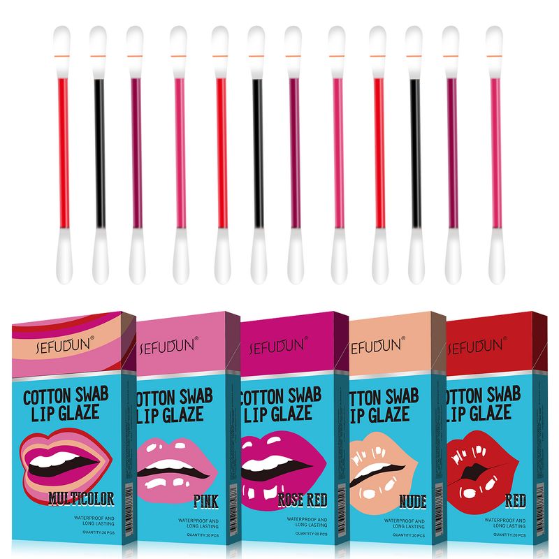 Cotton Swab Lip Gloss Manufacturer - Velvet Matte Liquid Lipstick with Tattoo Effect
