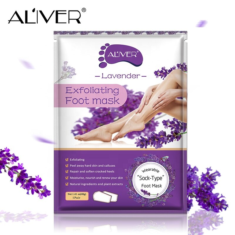 Aloe Vera & Lavender Moisturizing Foot Mask - Exfoliates and Softens Calluses