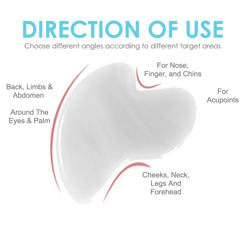 Opalite Gua Sha Stone Manufacturer - Heart Shape Facial Massage Tool in Rose Quartz