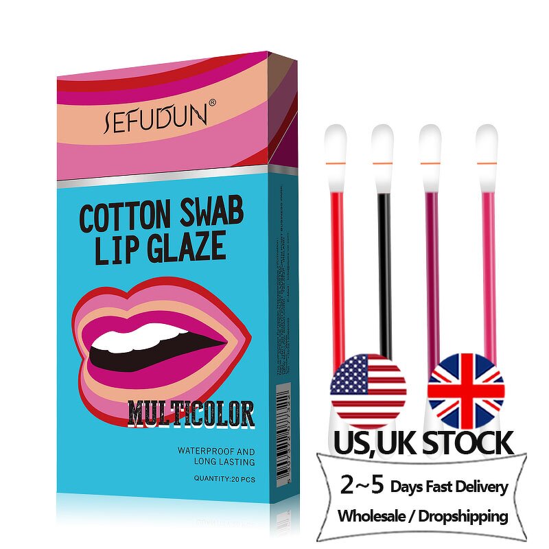 Cotton Swab Lip Gloss Manufacturer - Velvet Matte Liquid Lipstick with Tattoo Effect