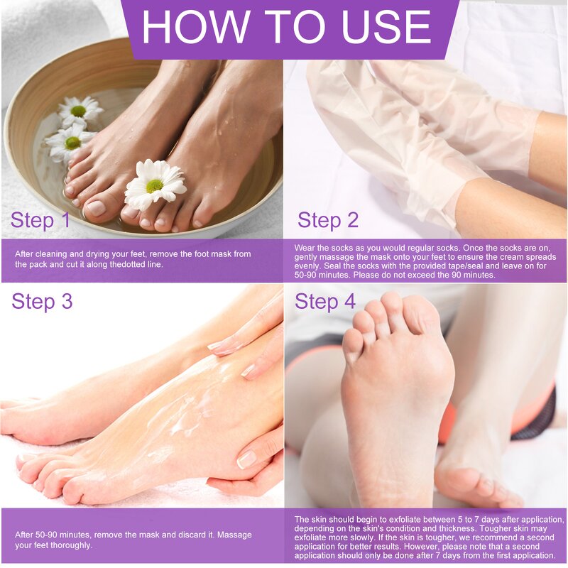 Foot Mask Manufacturer - Aliver Exfoliating Peel for Callus & Dead Skin Removal