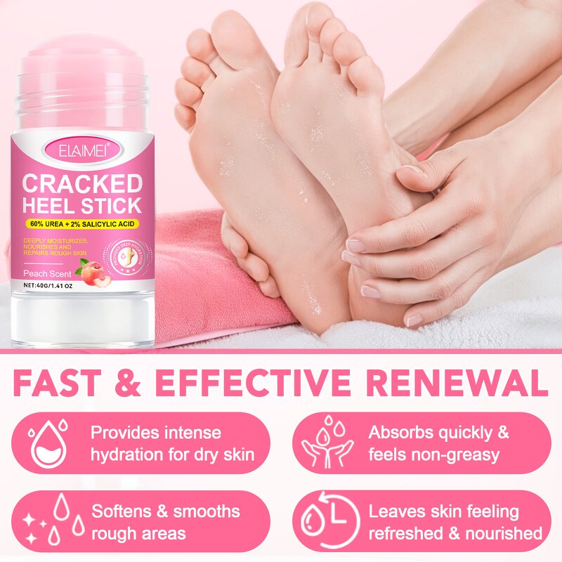 Peach Scent Cracked Heel Balm Stick Manufacturer - Deep Moisturizing & Callus Remover for Dry Skin