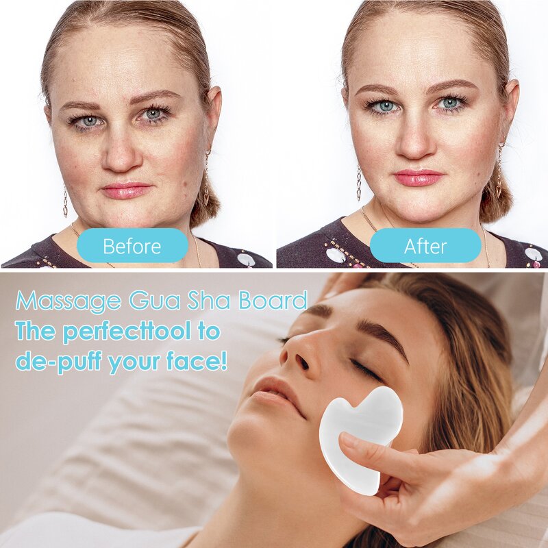 Opalite Gua Sha Stone Manufacturer - Heart Shape Facial Massage Tool in Rose Quartz