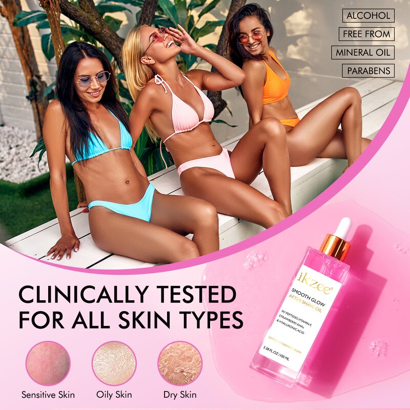 After Shave Oil Manufacturer - 100ml Smooth Glow Formula to Prevent Ingrown Hairs & Moisturize Skin for Women