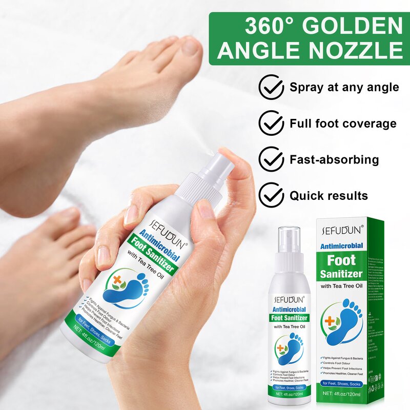 Foot Sanitizer Spray Manufacturer - 120ml Portable with Tea Tree Oil for Odor Control