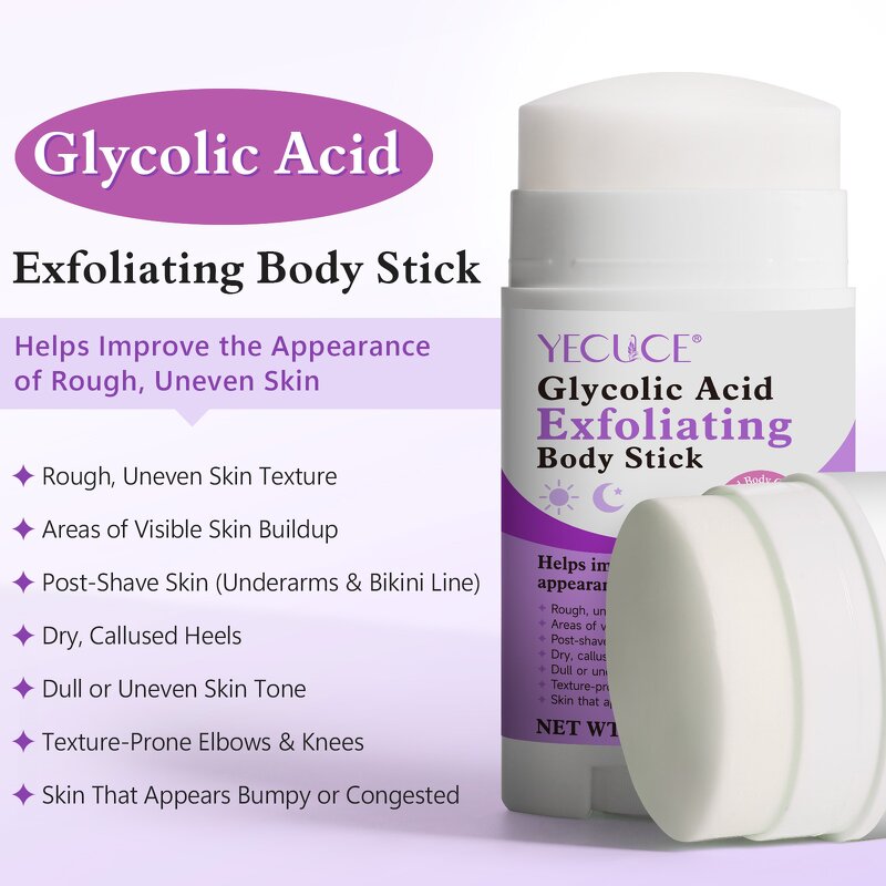 Glycolic Acid Body Stick Manufacturer - 75g Vegan Exfoliating Balm for Smoothing Skin