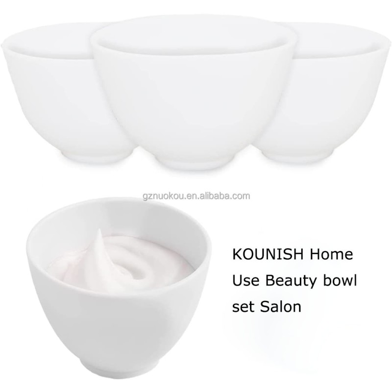 Silicone Bowls Supplier - KOUNISH 4PCS Mixing Cosmetic Tools