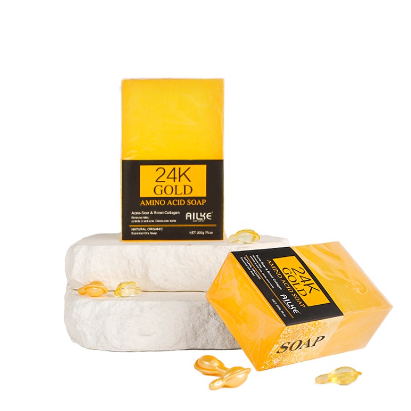 Gold Soap Supplier - OEM Organic 24K Whitening Amino Acid
