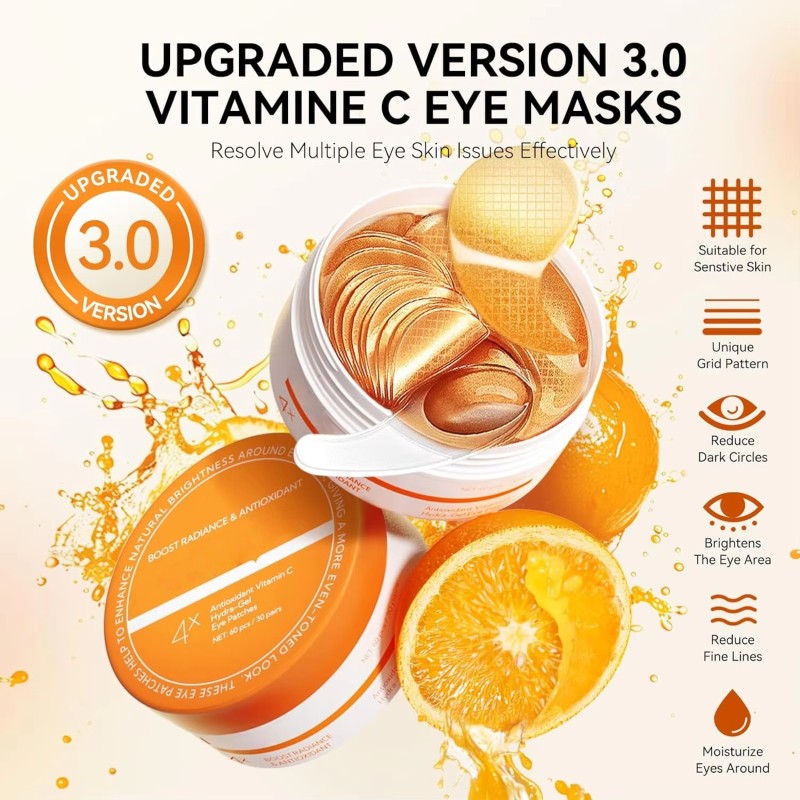 Hydra-Gel Eye Mask Manufacturer - Anti-Aging 30 Pairs Vitamin C