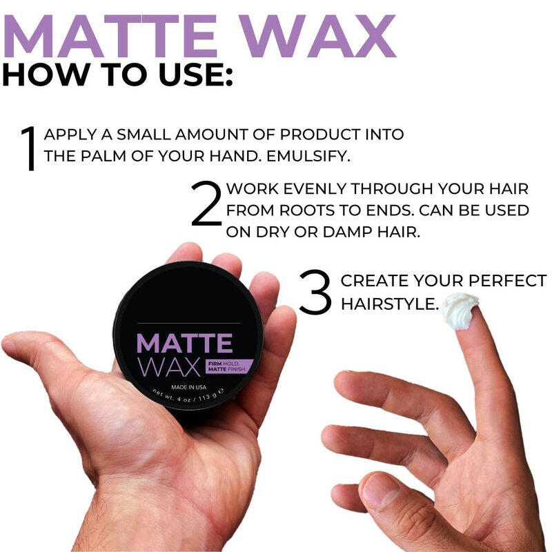 Men's Styling Wax Manufacturer - Travel-Sized Water-Based Firm Hold Pomade with Matte Finish