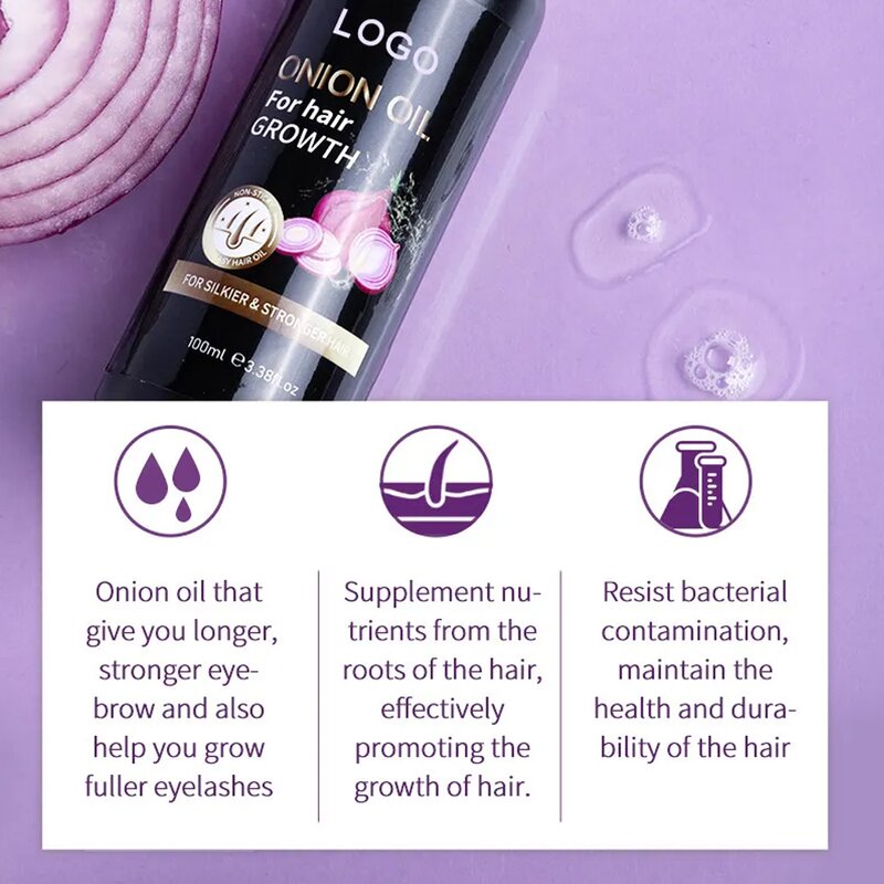 Onion Hair Oil Manufacturer - Private Label Anti-Dandruff Treatment with Vitamin C for Hair Growth